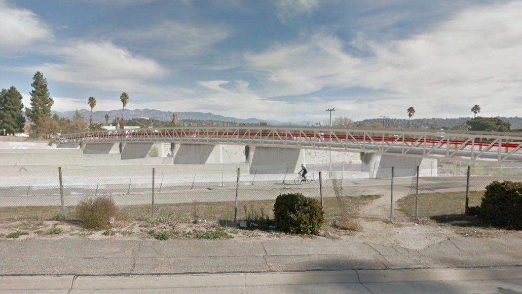 Rendering of new Red Car pedestrian-bike bridge